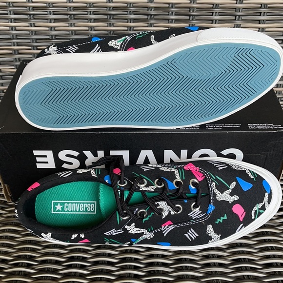 Converse Skid Grip CVO OX Archive Print - Black/Court Green/White MEN`S - Picture 4 of 16